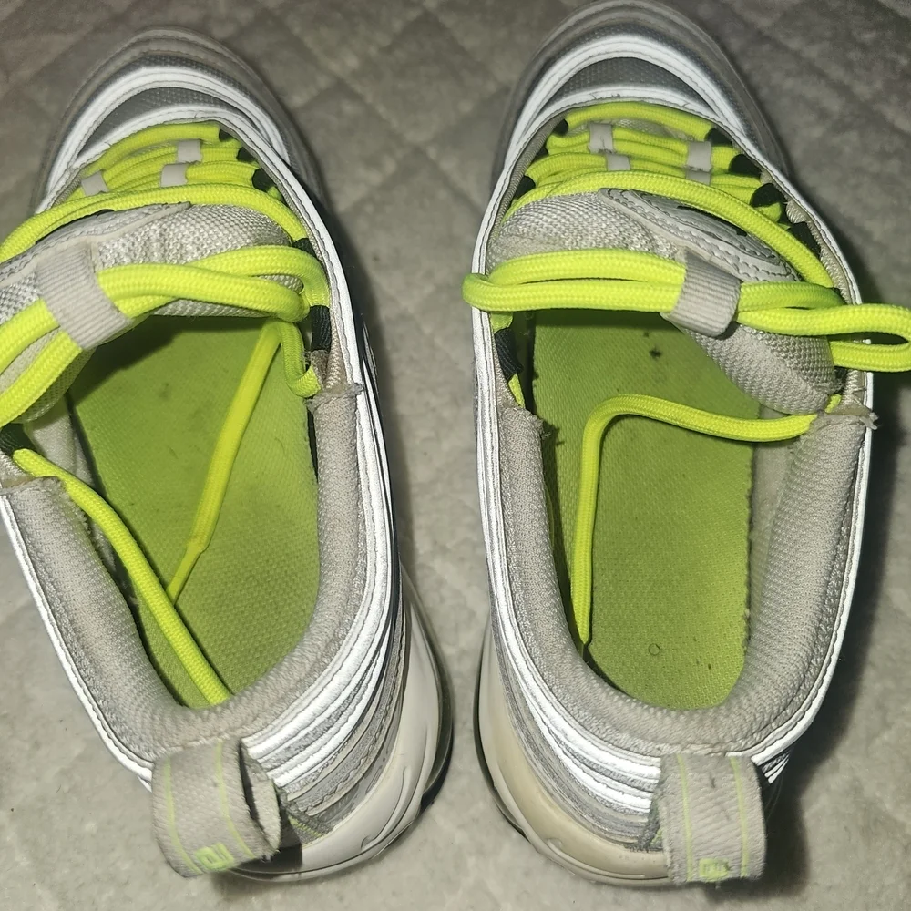 Nike Air Max 97 GS Kids Sneakers - Gray and Neon Green